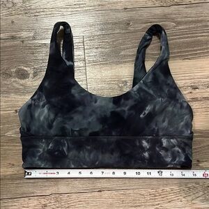 lululemon athletica Black Marble Sports Bra